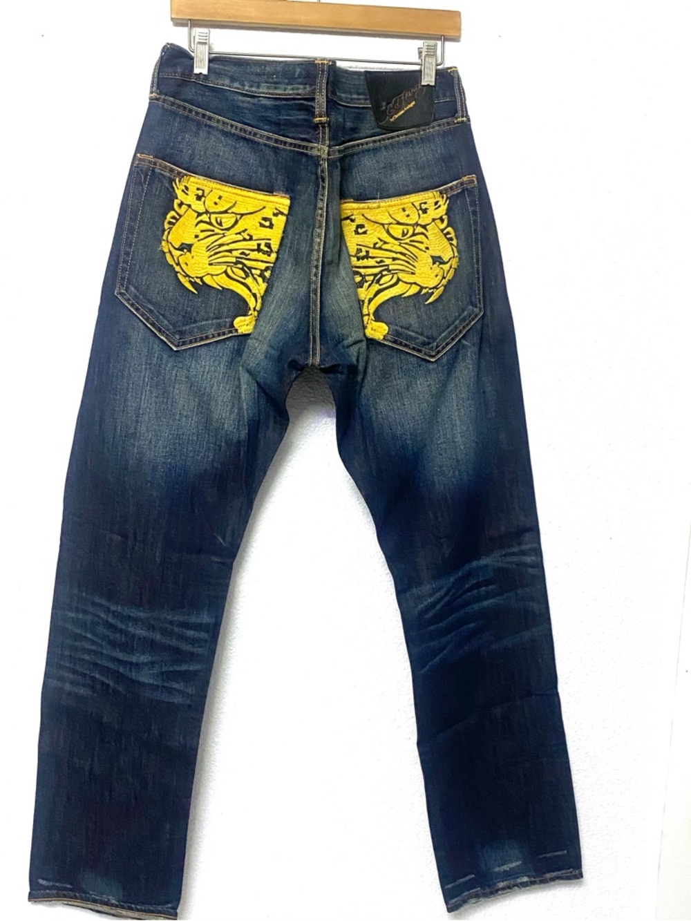 Ed Hardy Rare Vintage Embroidered Jeans Sz 36